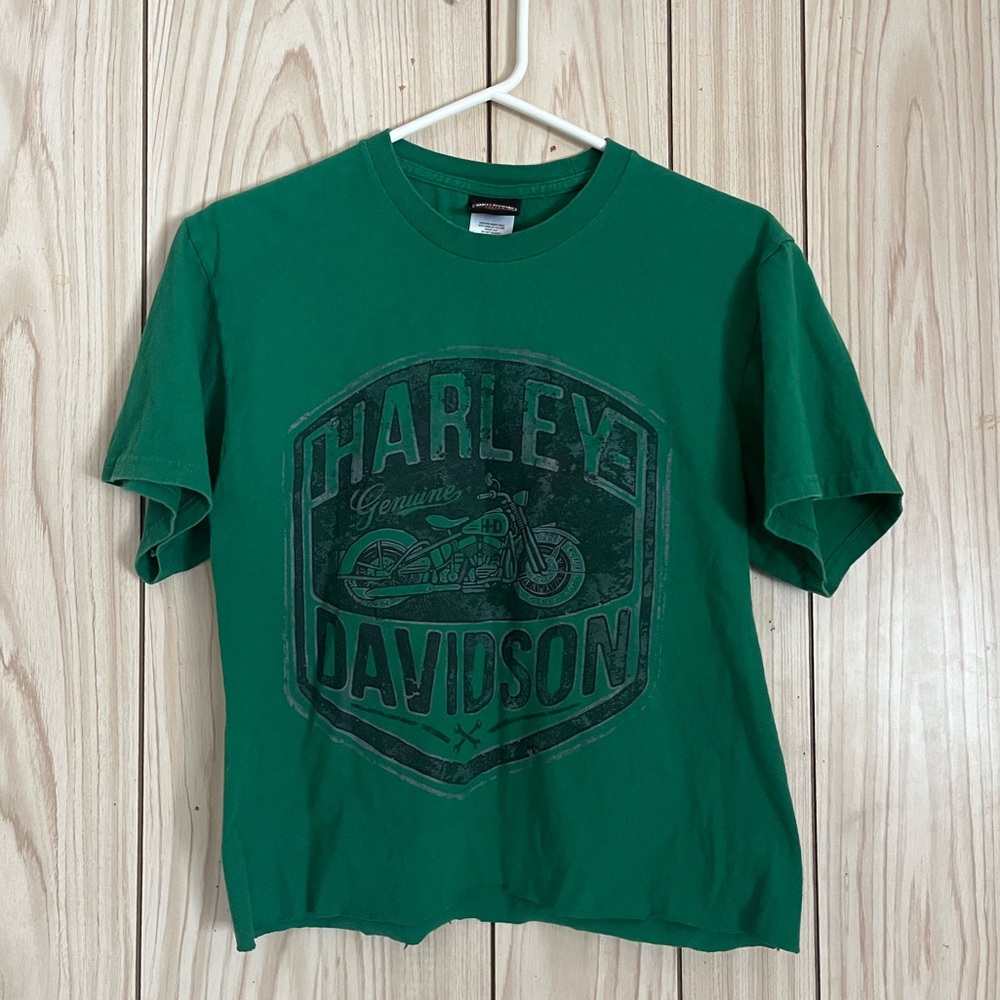 Harley Davidson Green Graphic T-Shirt